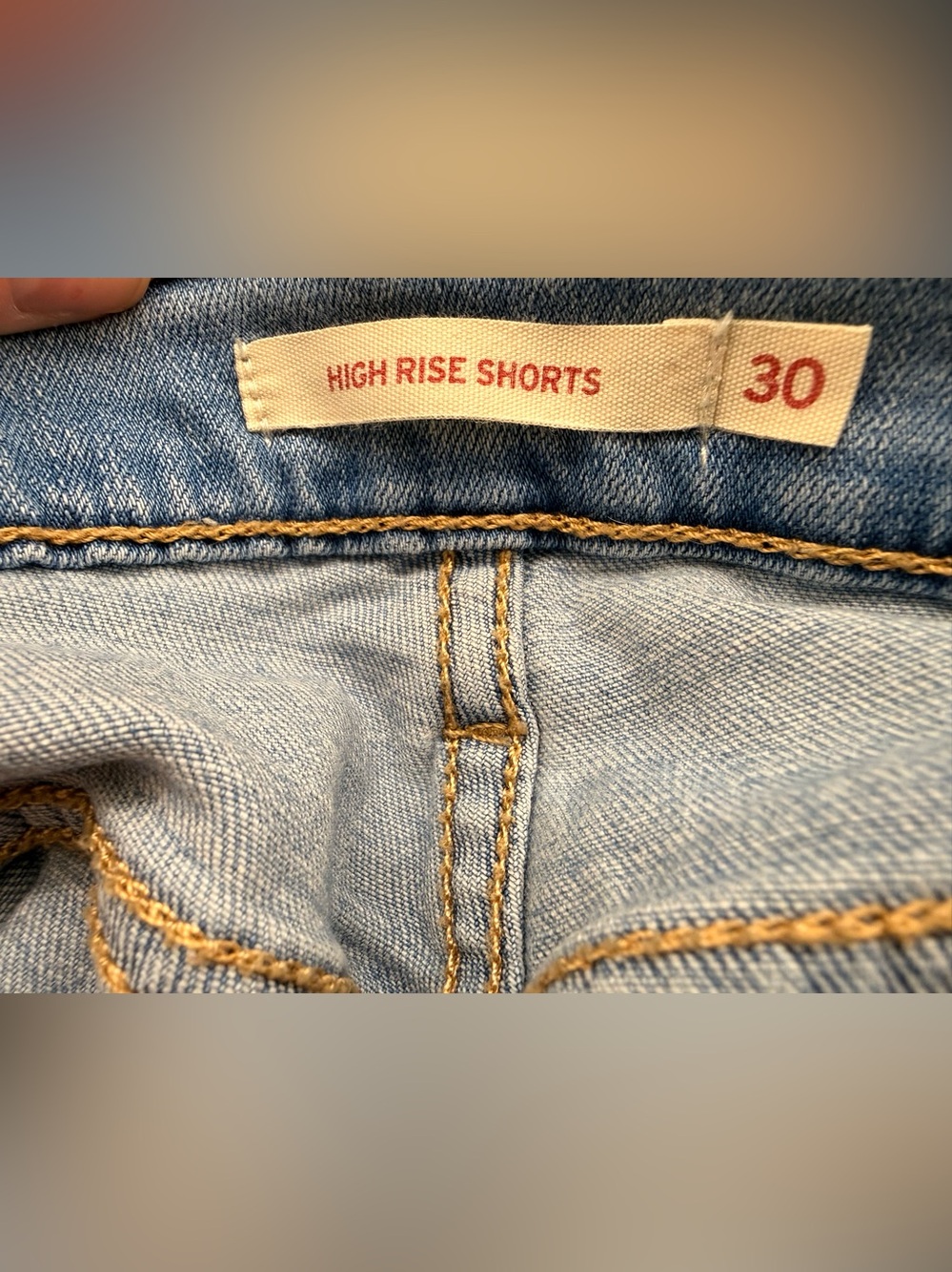 Levi’s High Rise Denim Shorts size 30 - Picture 3 of 10